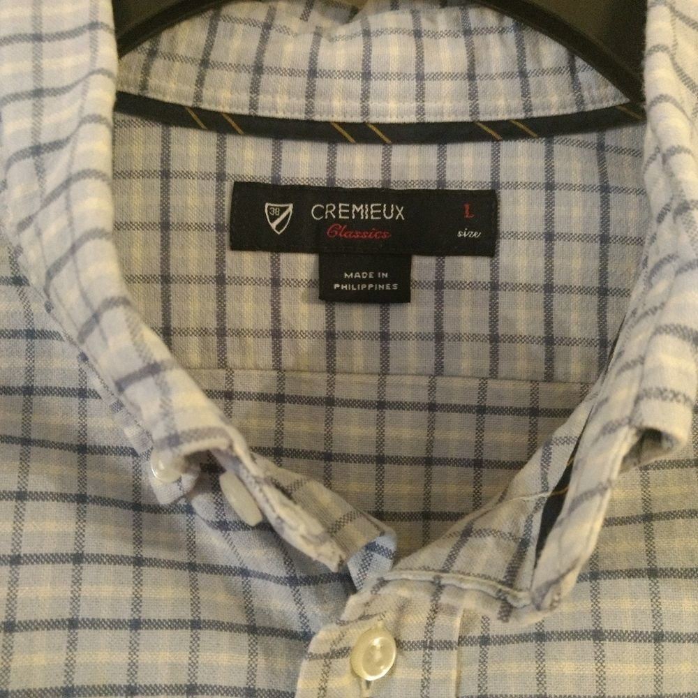 Daniel Cremieux Classic Mens Check Dress Shirt L